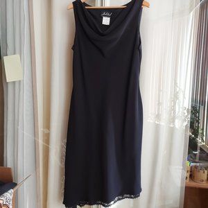 Black Cowl Neck Dress - Size 16